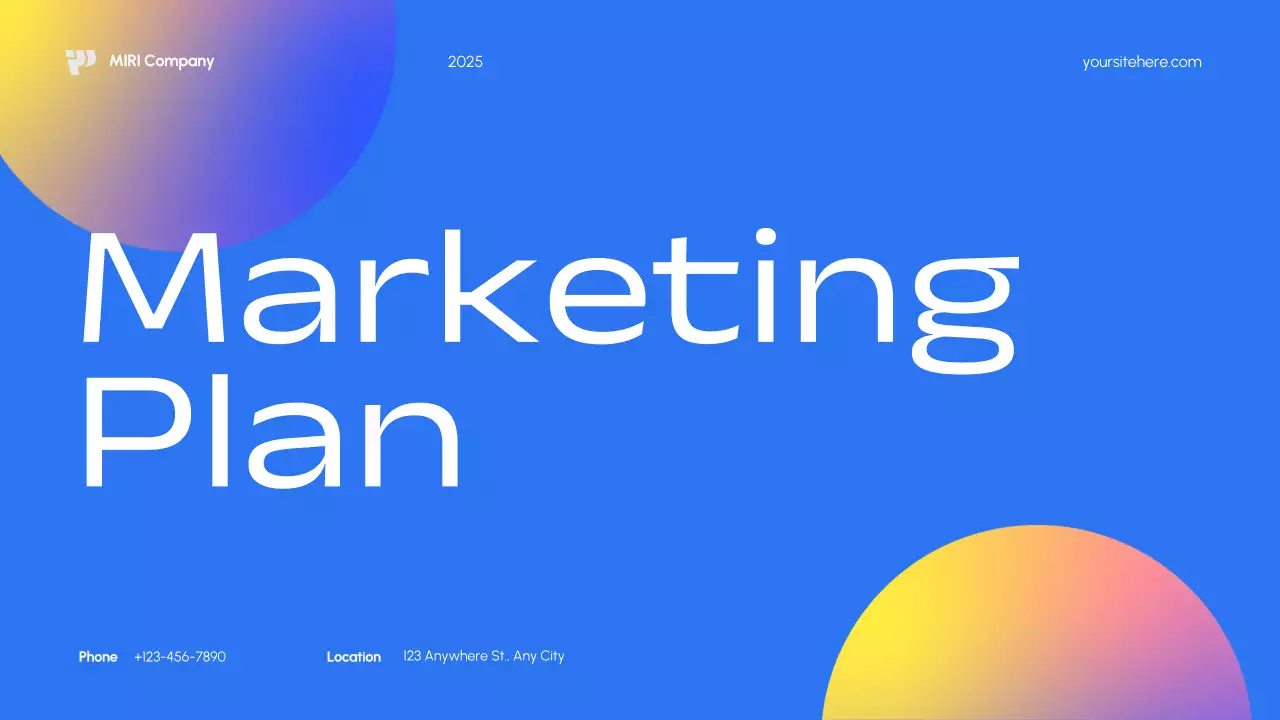 Blue Modern Marketing Plan Presentation