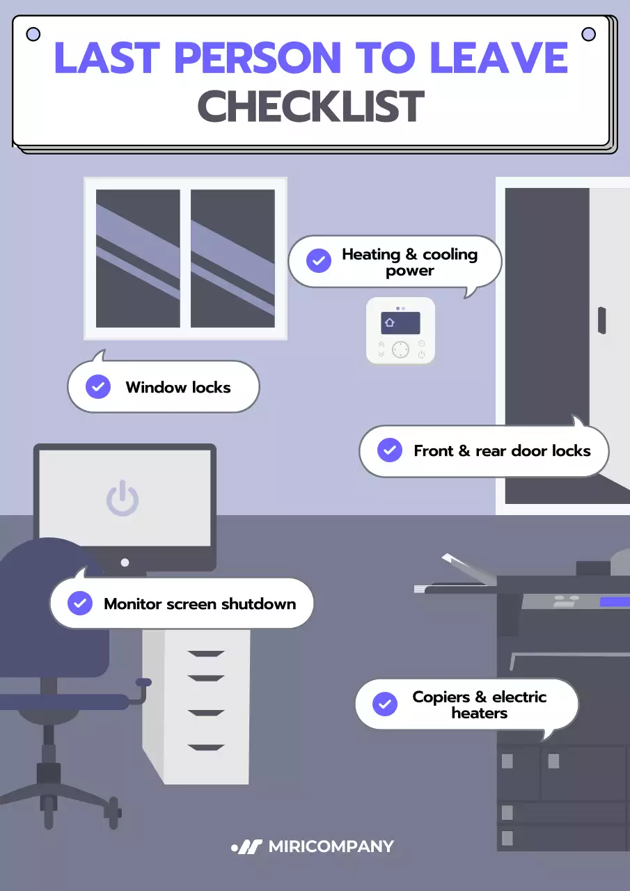 Grey Simple Office Checklist Poster