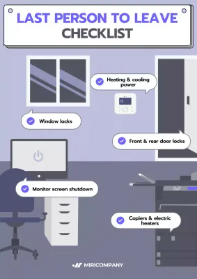 Grey Simple Office Checklist Poster