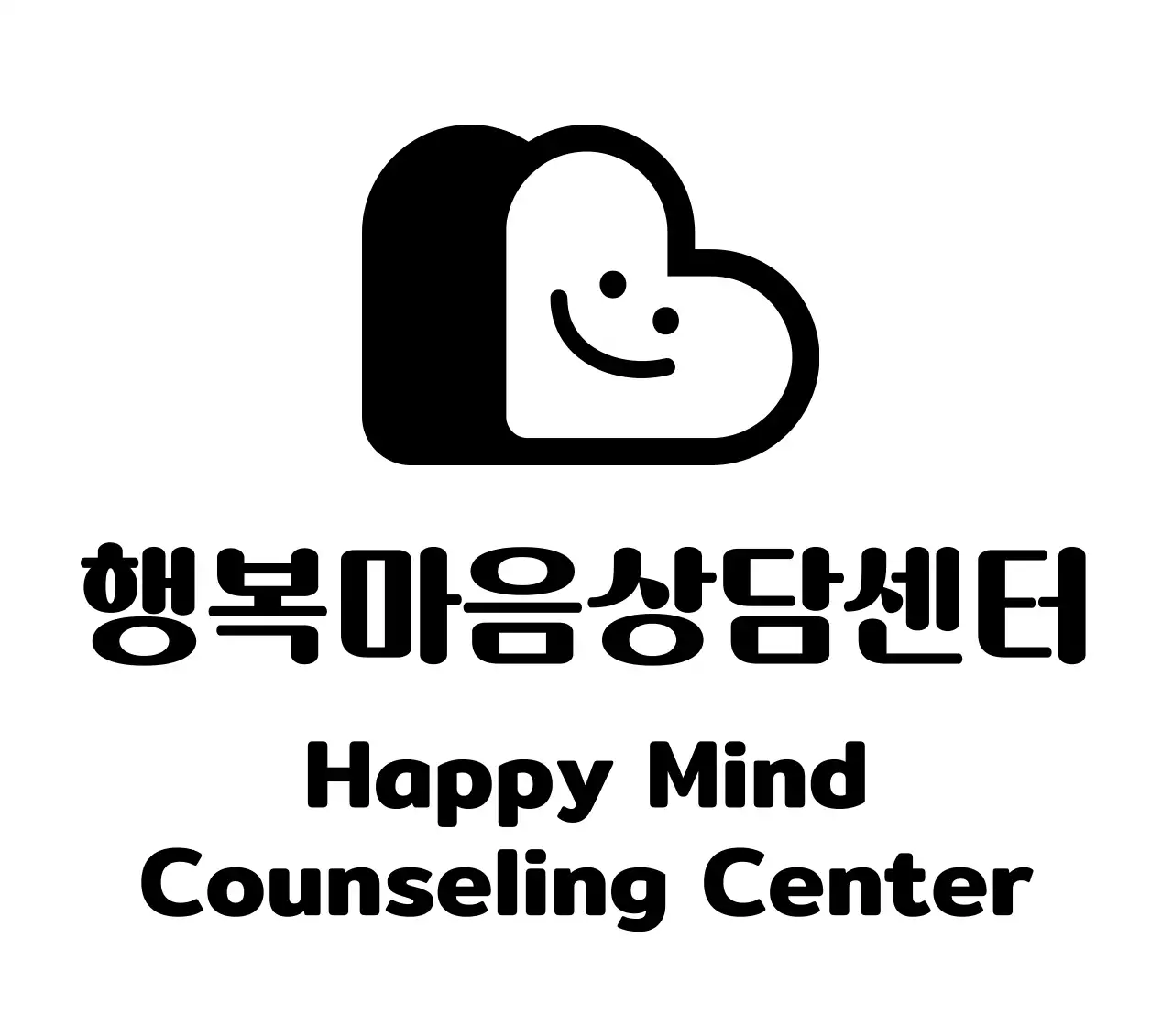 검정 심플 상담 로고