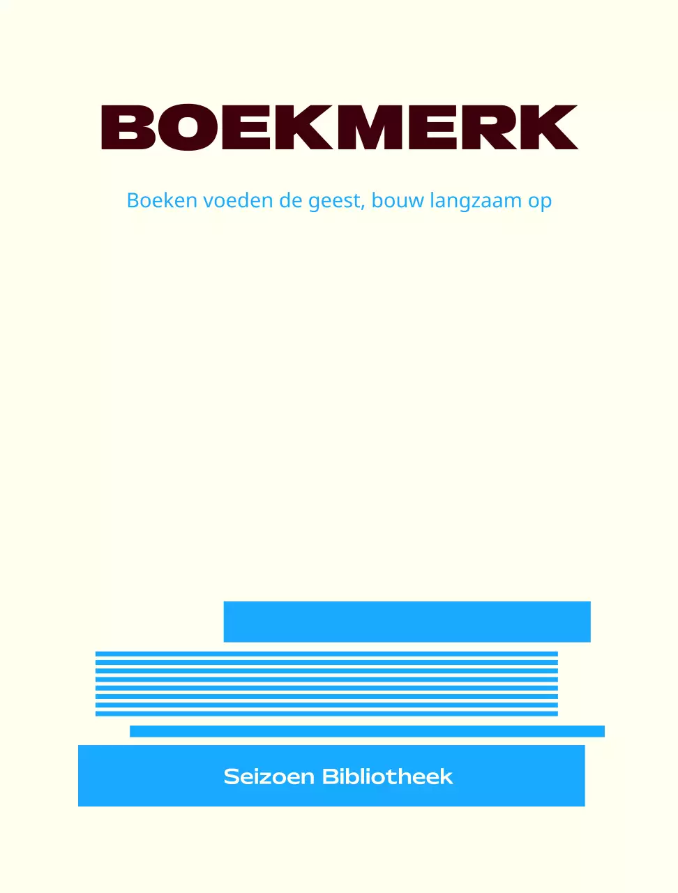 Modern boekencafé-behang in ivoor