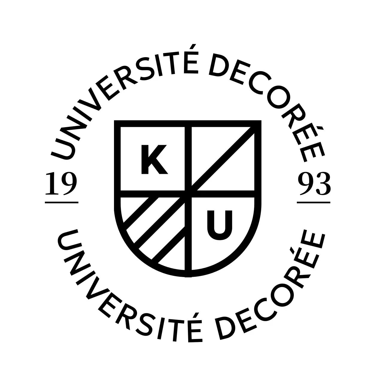 Logo universitaire classique noir et blanc