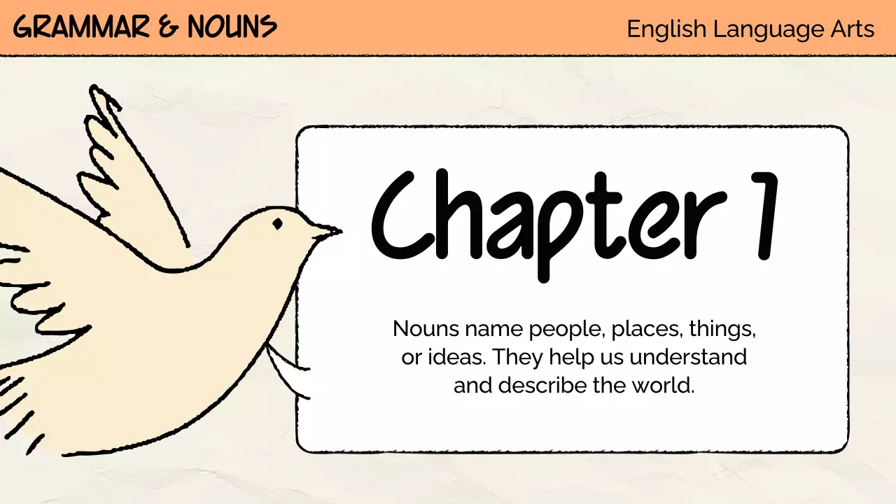 beige simple grammar class material