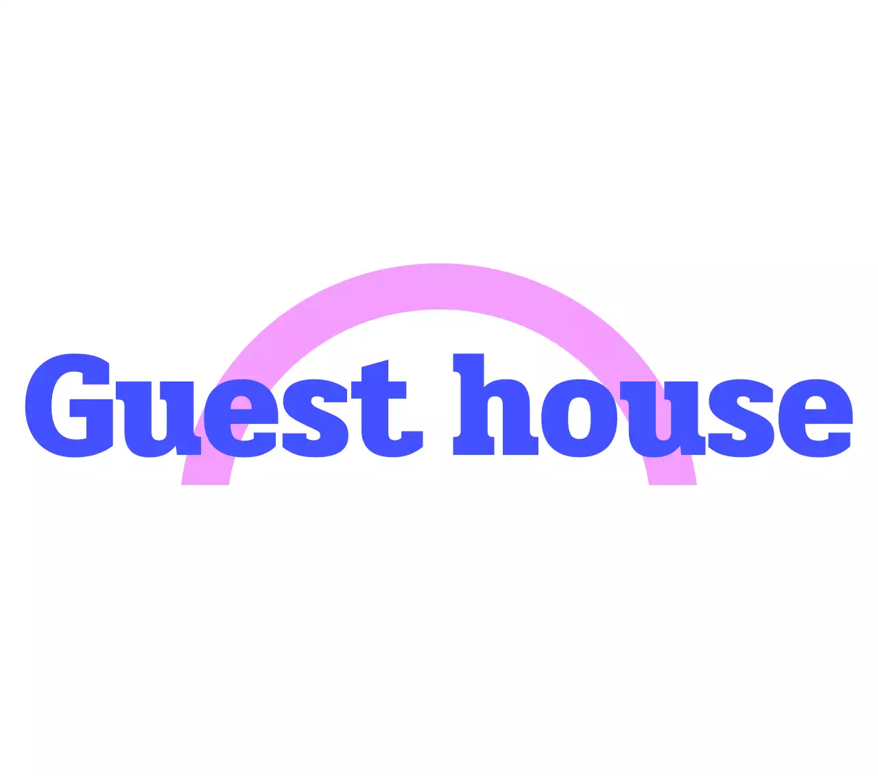 파랑 심플 게스트하우스 로고