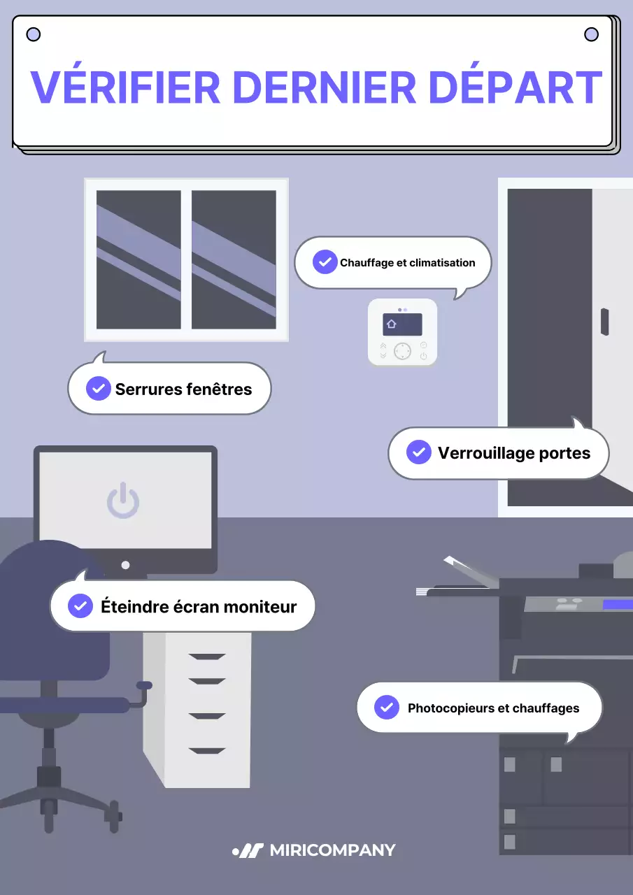 Instructions de sécurité simples en bleu