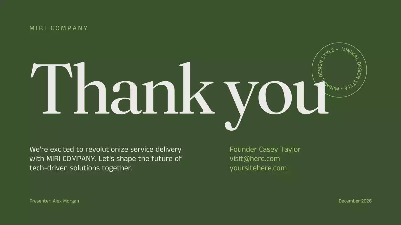 Green Minimal Business Promotion Presentation