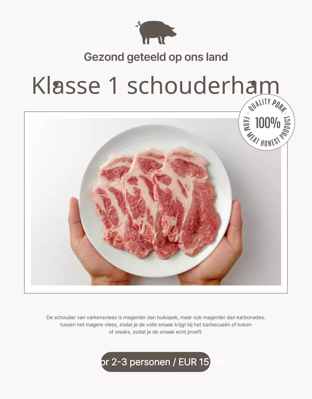 Beige en eenvoudig om dierlijke producten te promoten