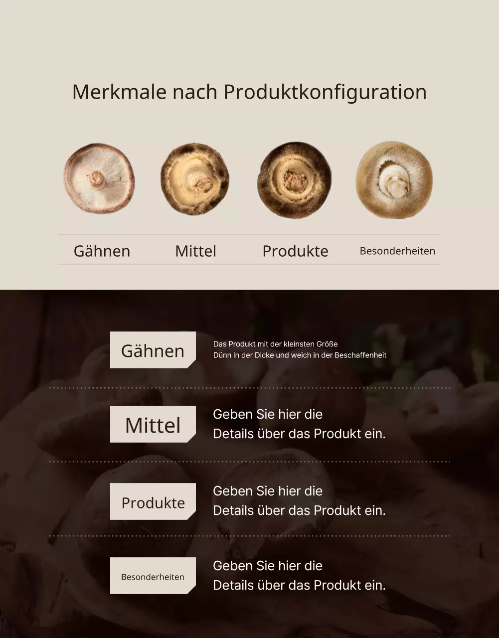 Braune, saubere Shiitake-Pilze anzeigen