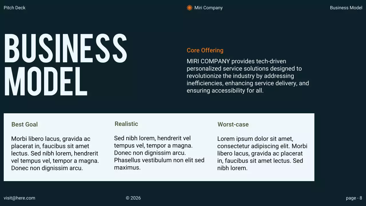 Orange Minimal Business Pitch Presentation