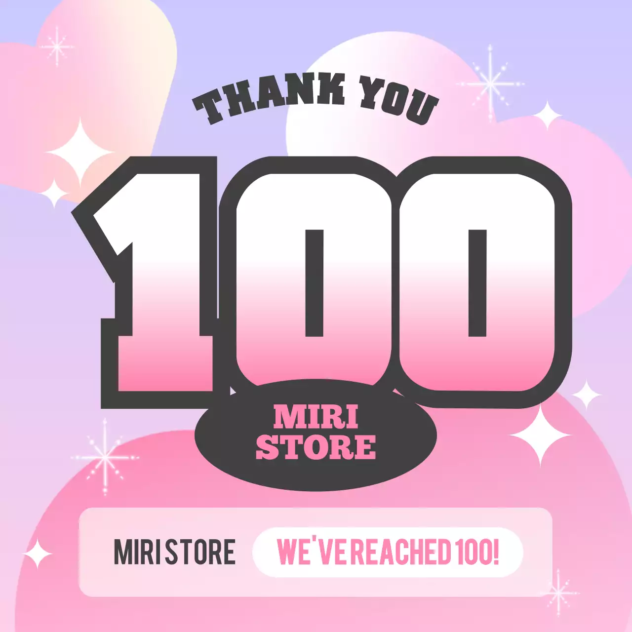 Pink Trendy Milestone Announcement Social Media Post