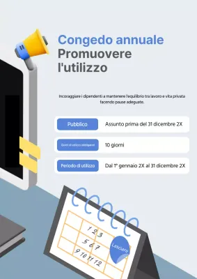 Informazioni sul congedo annuale Blue Modern