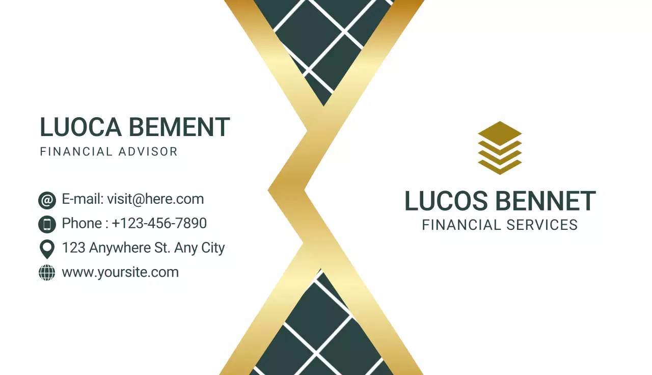 Gold Modern Business Card