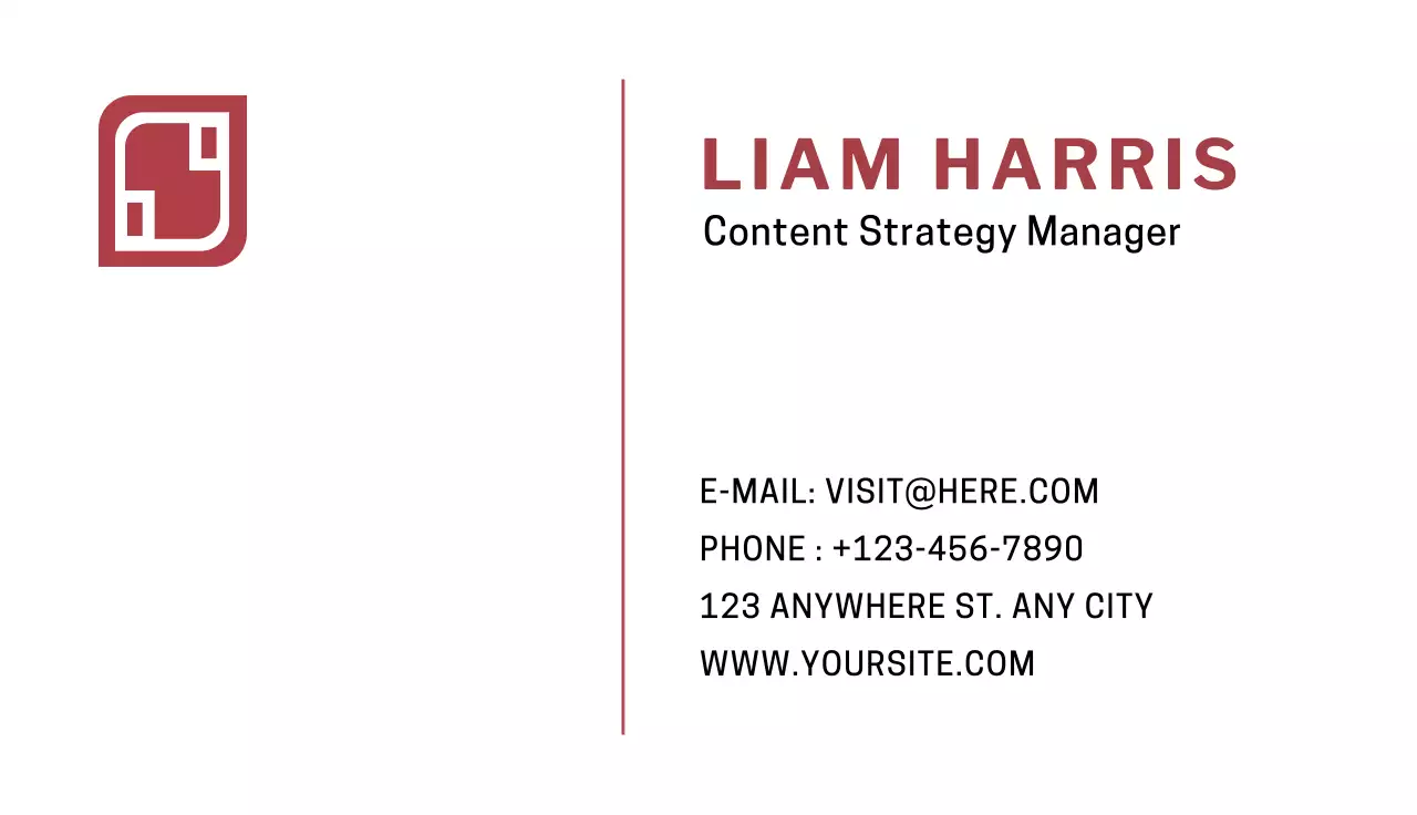 Red Modern Business Card