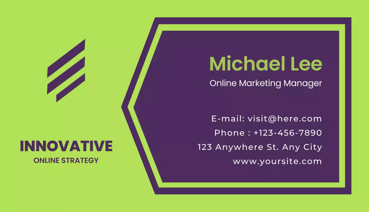 Neon Modern Business Card