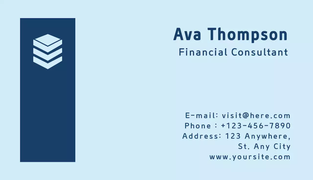 Blue Simple Business Card