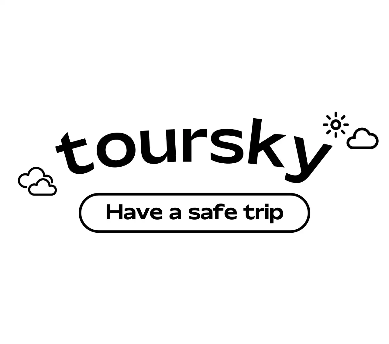 검정 심플 여행 로고