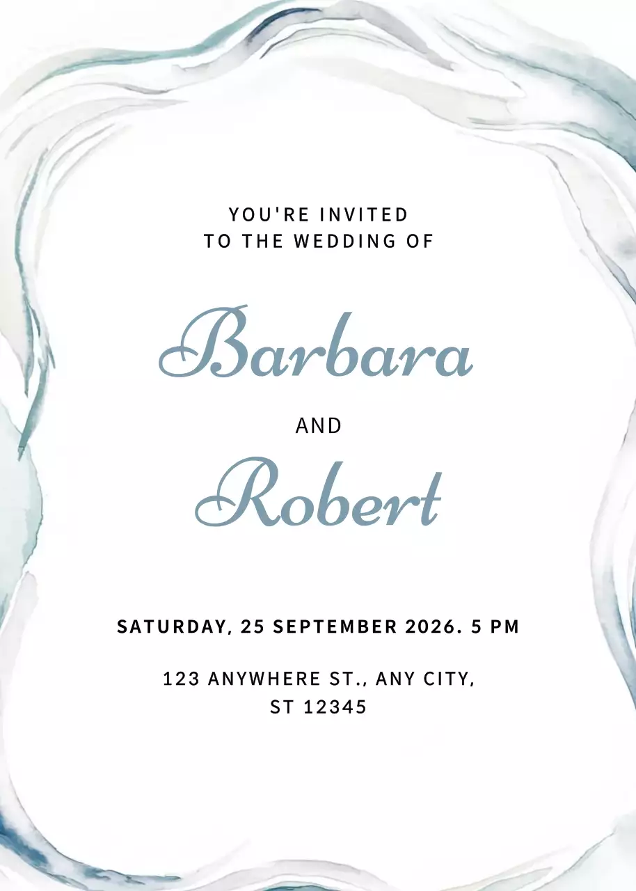 Thiệp cưới màu trắng thanh lịch