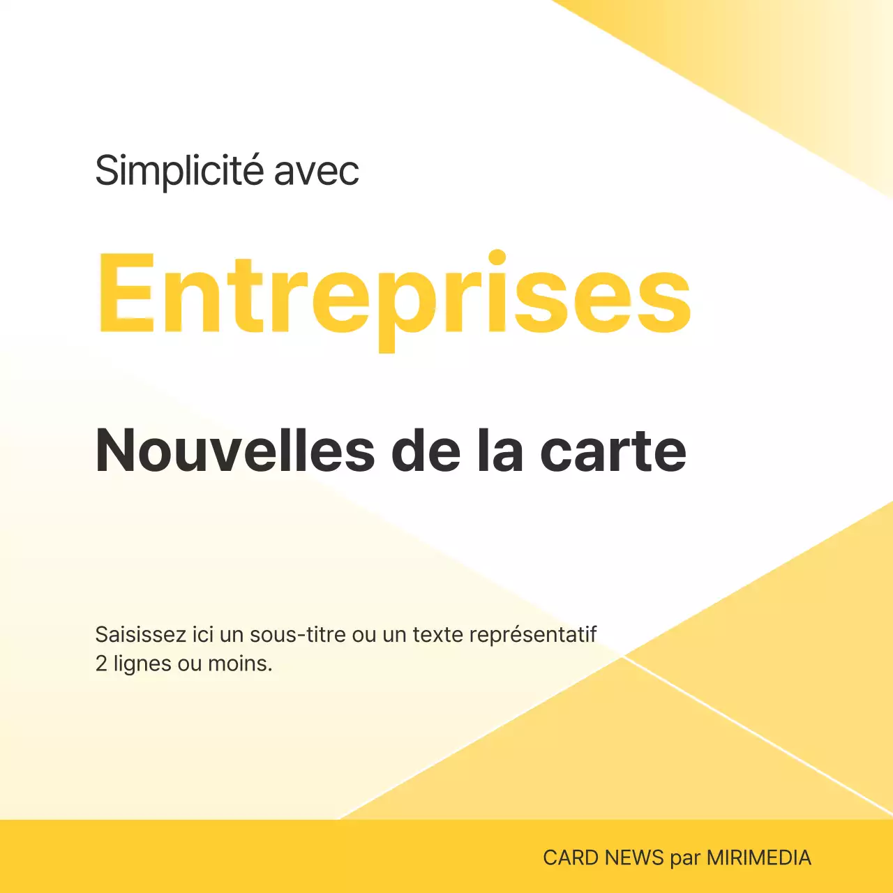Promouvoir votre entreprise Yellow Simple