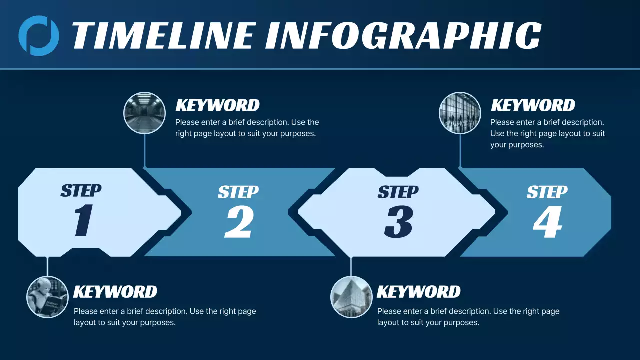 Blue Modern Timeline Guide Infographic
