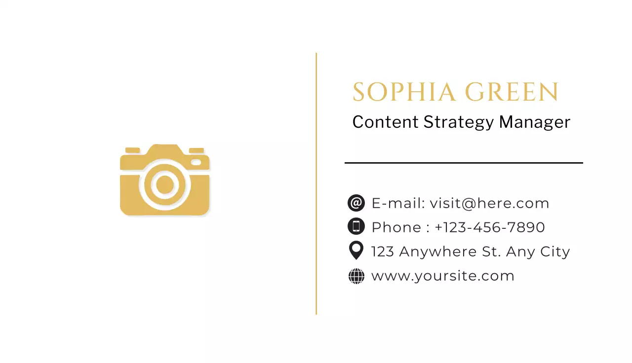 Yellow Simple Business Card