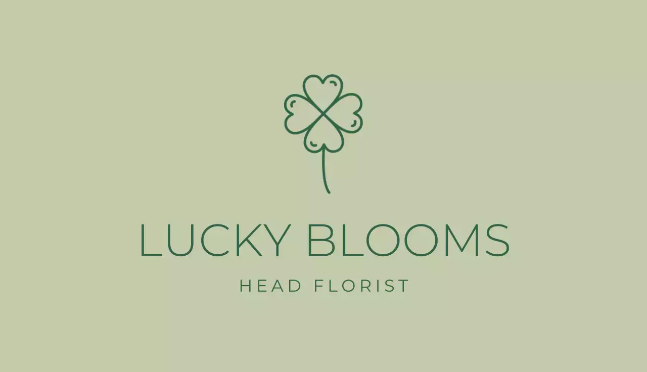 Beige Simple Florist Business Card