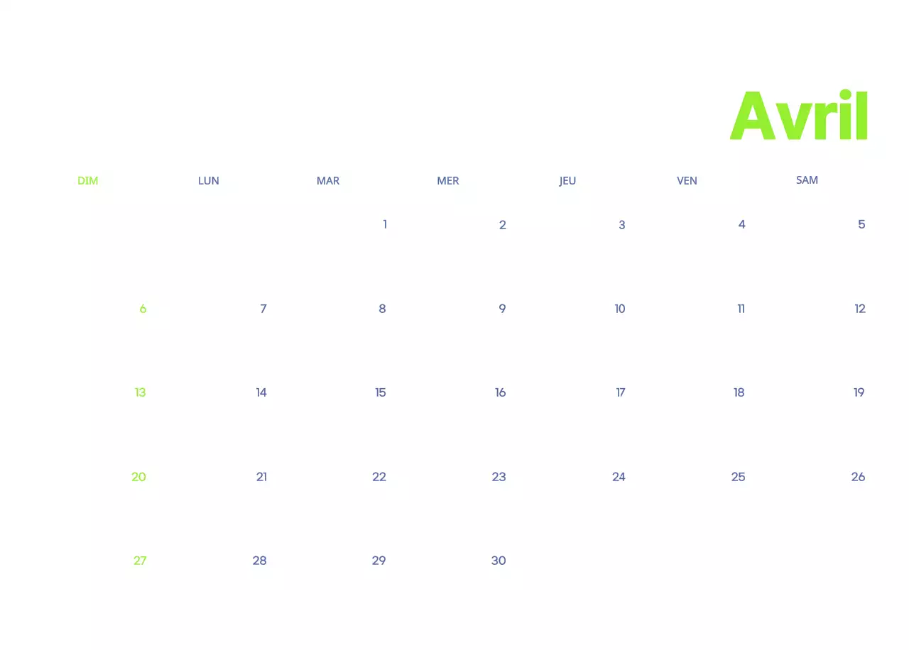 Calendrier d'entreprise avec de jolies illustrations