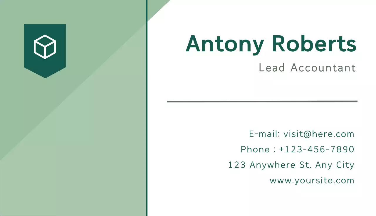 Green Professional Business Card
