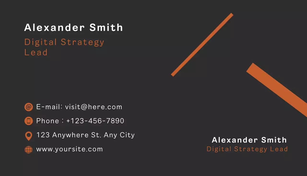 Black Simple Business Card