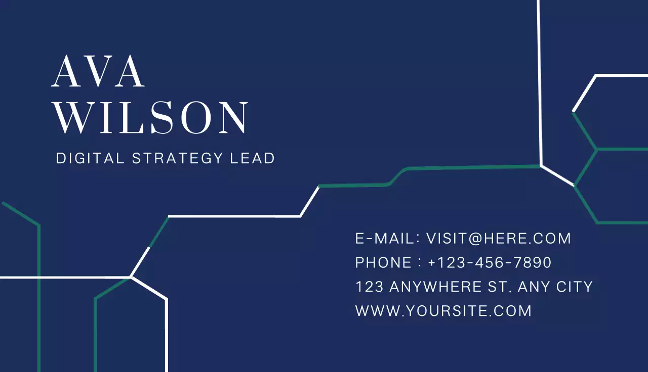 Navy Modern Business Card