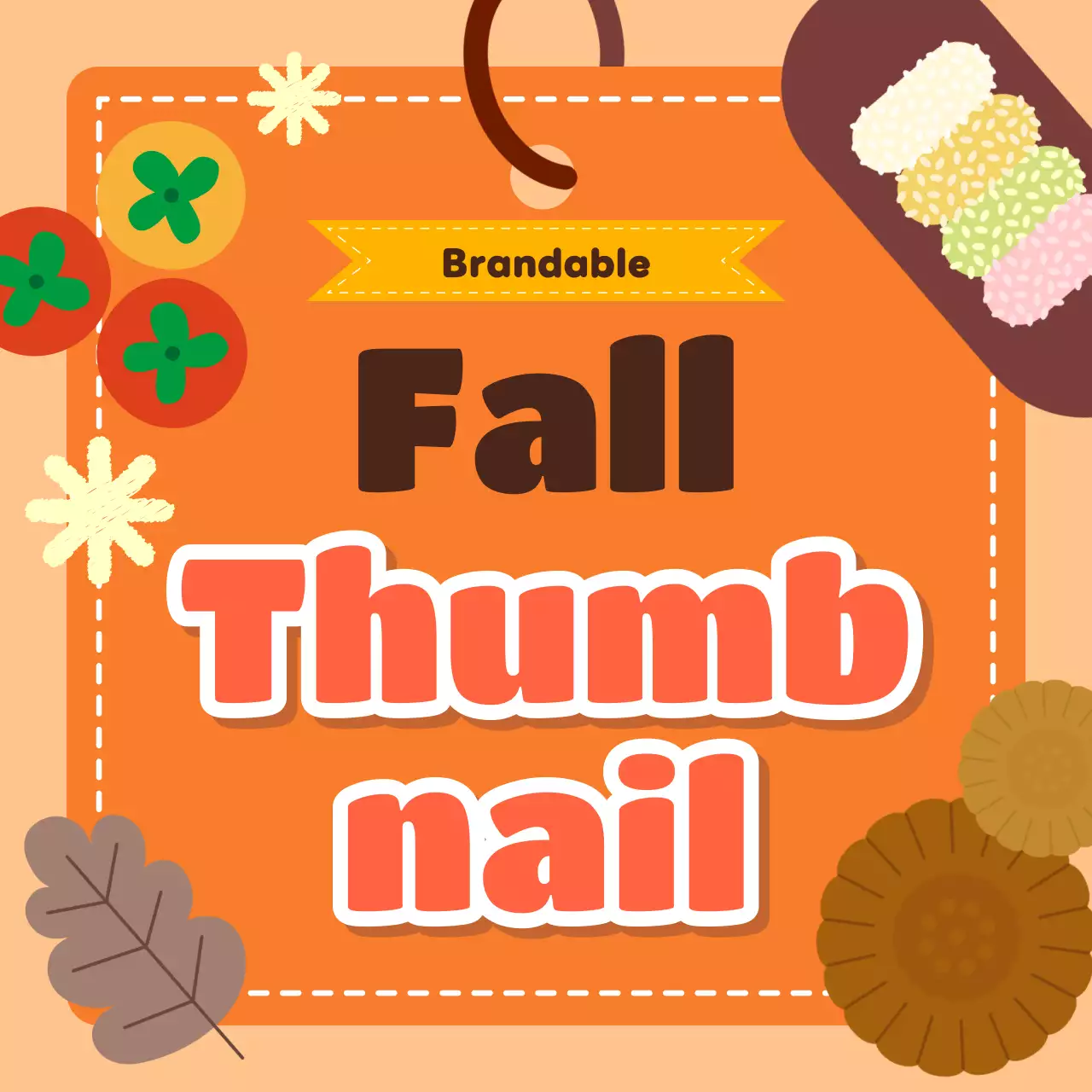 Orange Retro Fall Thumbnail Instagram Carousel
