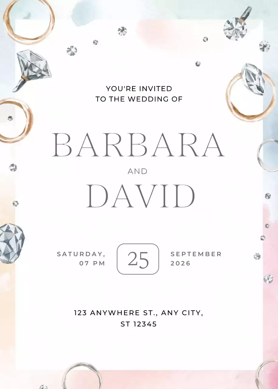 Undangan Pernikahan Elegan Berwarna Putih