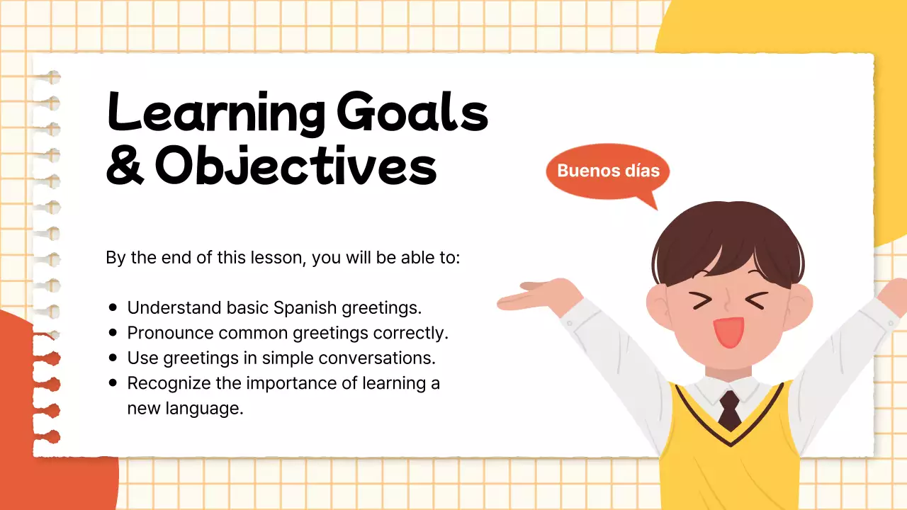 Orange Simple Spanish Class Invitation Presentation