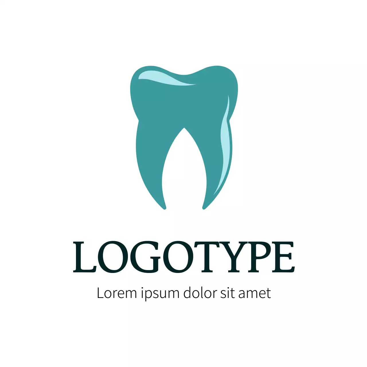 Teal Minimal Dental Logo