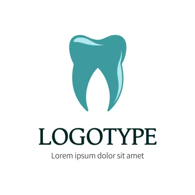 Teal Minimal Dental Logo