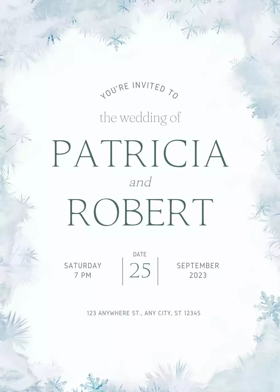 Thiệp cưới hoa trắng