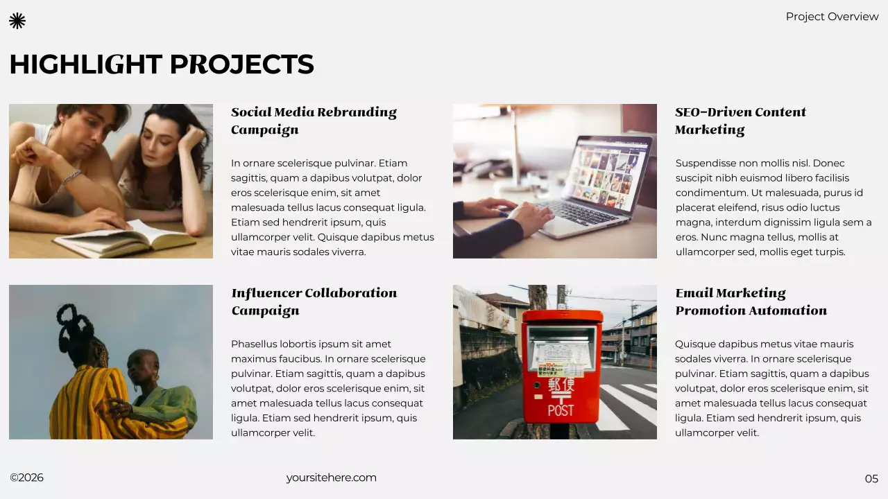 Trình bày danh mục đầu tư hiện đại màu đen