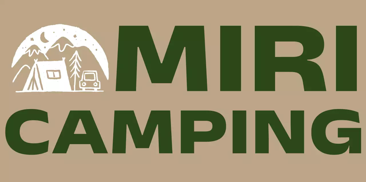 베이지 심플 캠핑 로고