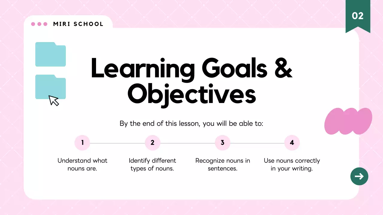 Pink Modern Grammar Class Presentation
