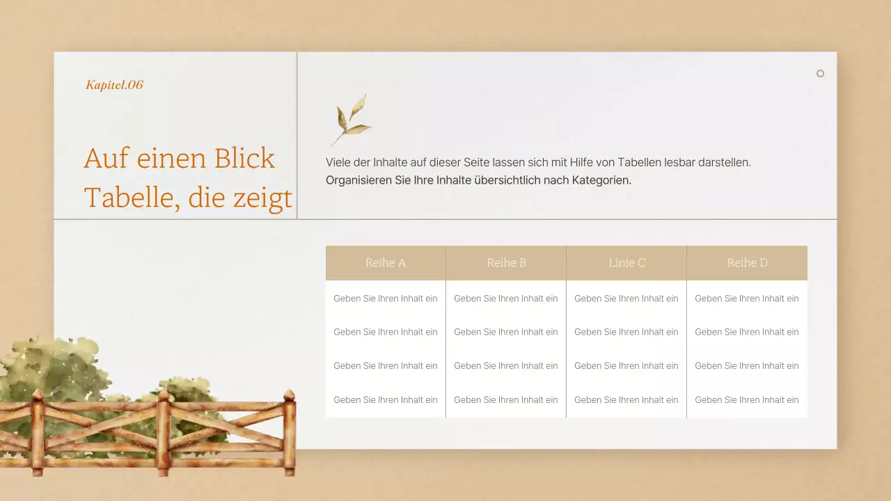 Markeneinführung mit einem orangefarbenen, natürlichen Herbsthintergrund