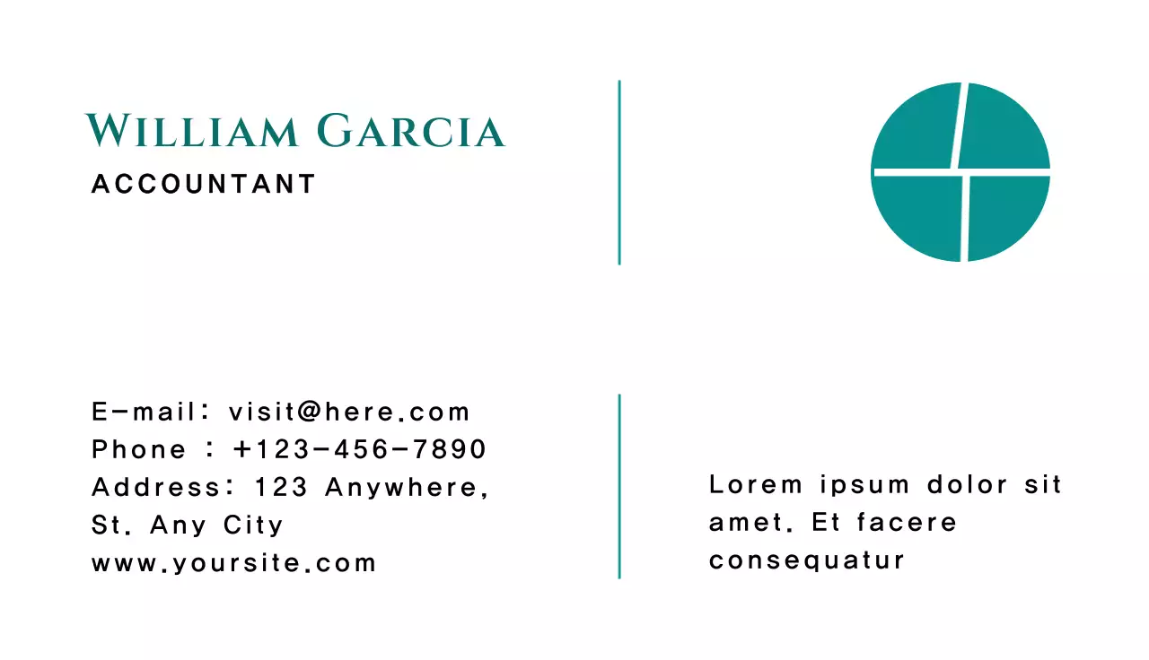 Green Minimal Business Card
