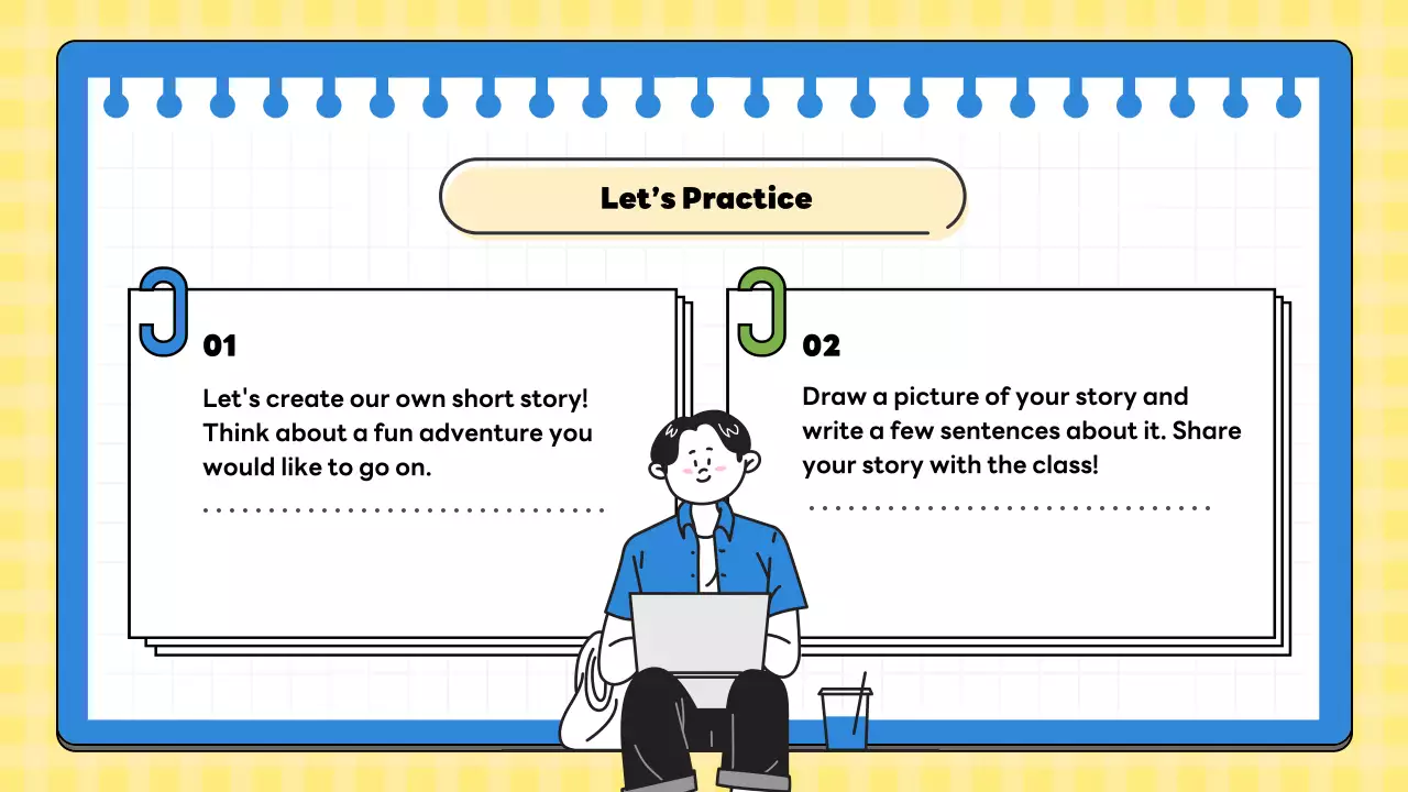 Blue Simple Literature Class Presentation