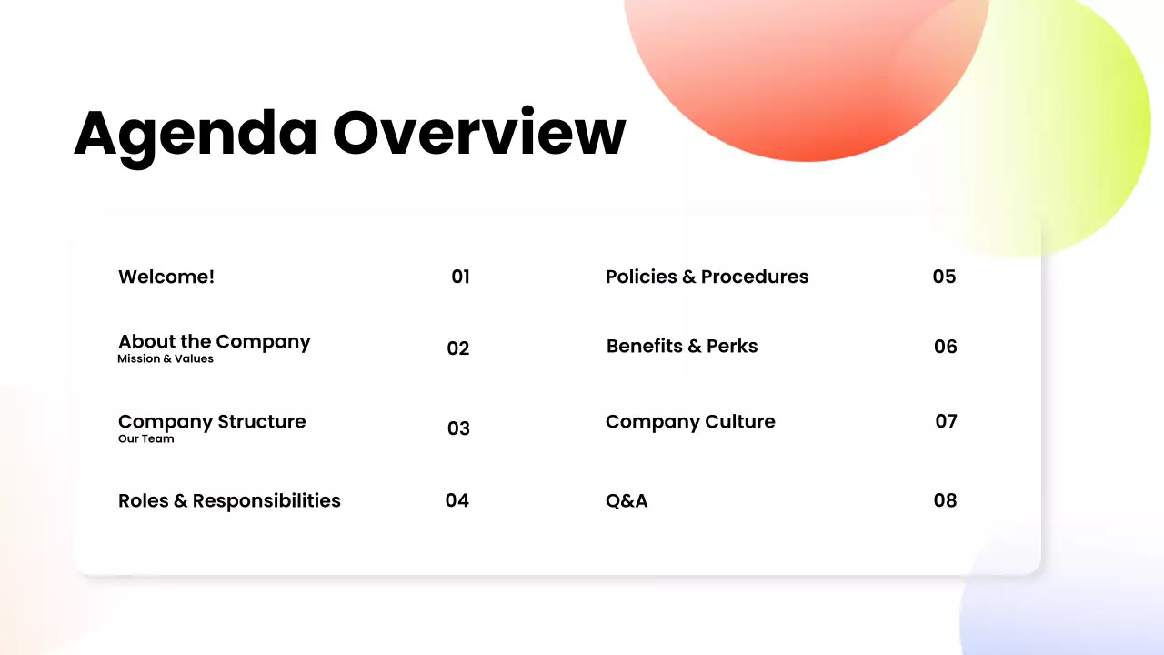 White Modern Employee Guide Presentation