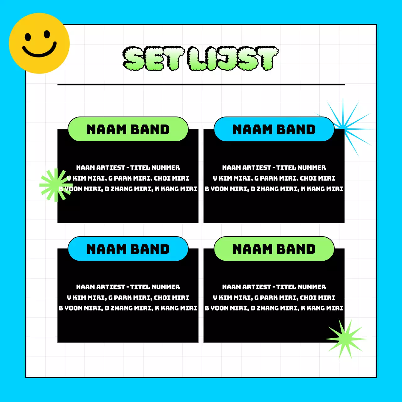 Promoot lichtblauwe retro-optredens