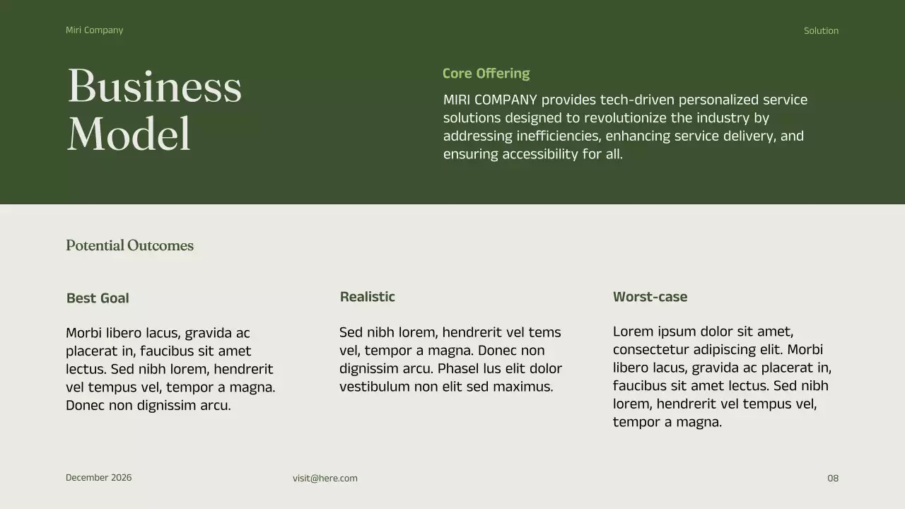 Green Minimal Business Promotion Presentation