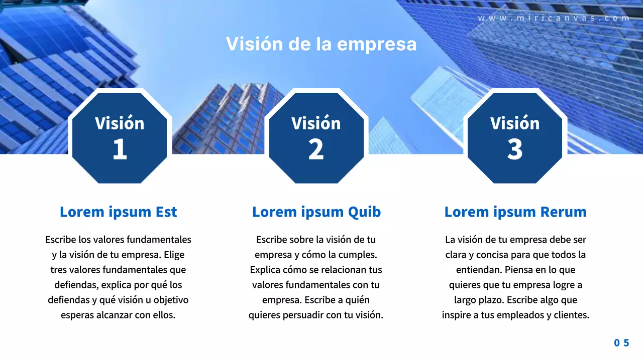 Promocione su perfil de empresa blue modern