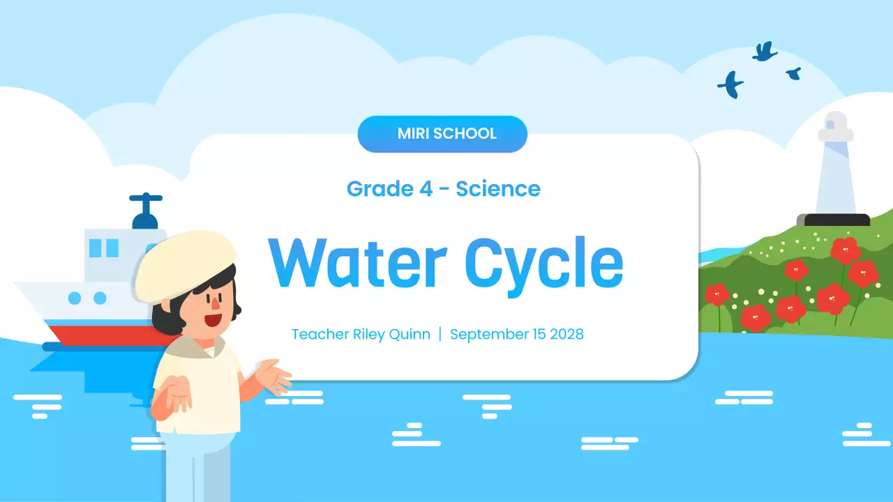 Blue Simple Science Lesson Presentation