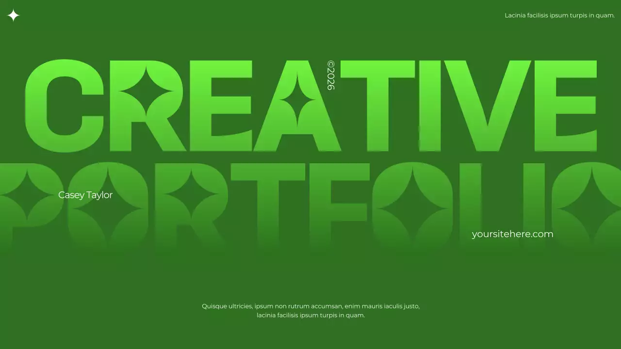 Green Bold Portfolio Presentation