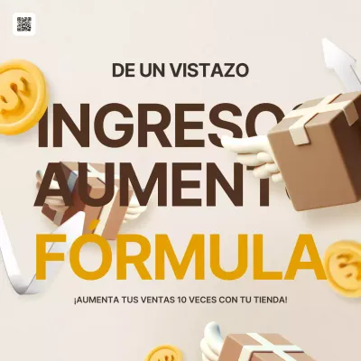 Promoción de ventas sencilla en beige