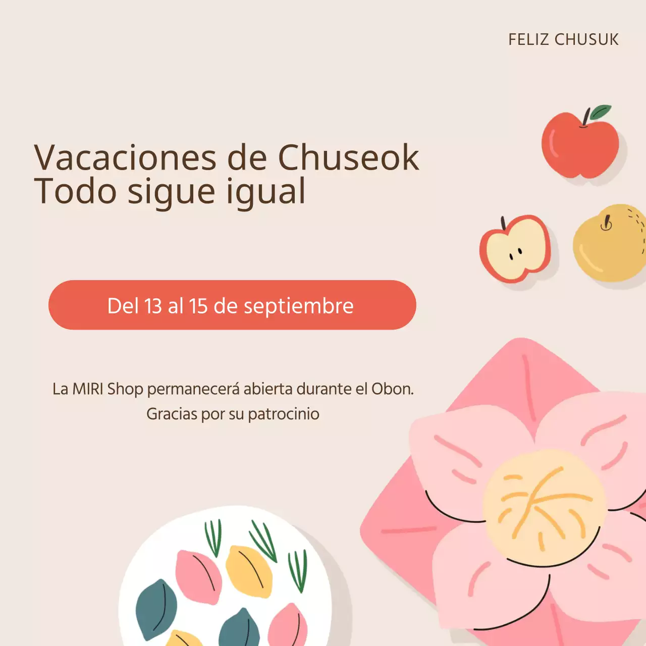 Promocione su empresa en rojo y marfil con un colorido expositor Obon