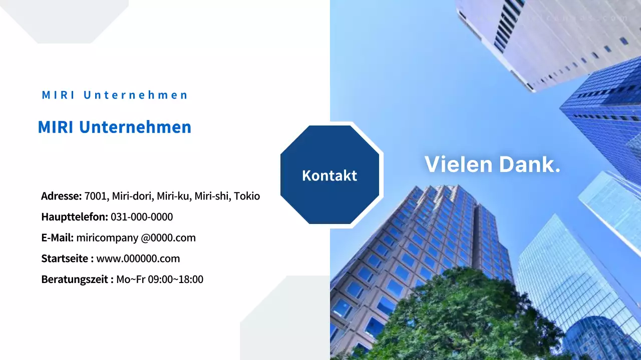 Fördern Sie Ihr blaues modernes Unternehmensprofil